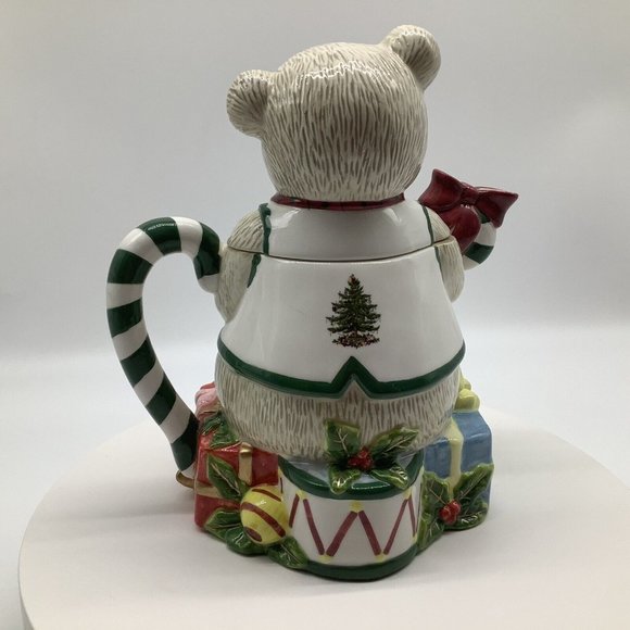 Spode Teddy Bear Christmas Tree Teapot with Lid - Picture 7 of 16